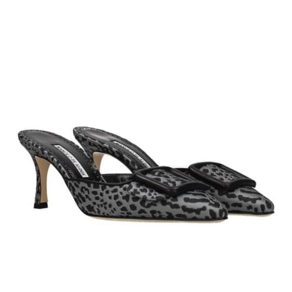Grey Leopard Manolo Blahnik Maysale